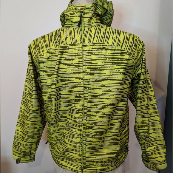 McKinley rain jacket, green & black geometric print, size Medium unisex. - Picture 12 of 14